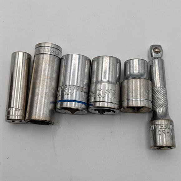 Bulk Lot Bundle Name Brand Sockets Set 23 Pieces Various Sizes Deep Shallow - Picture 4 of 10